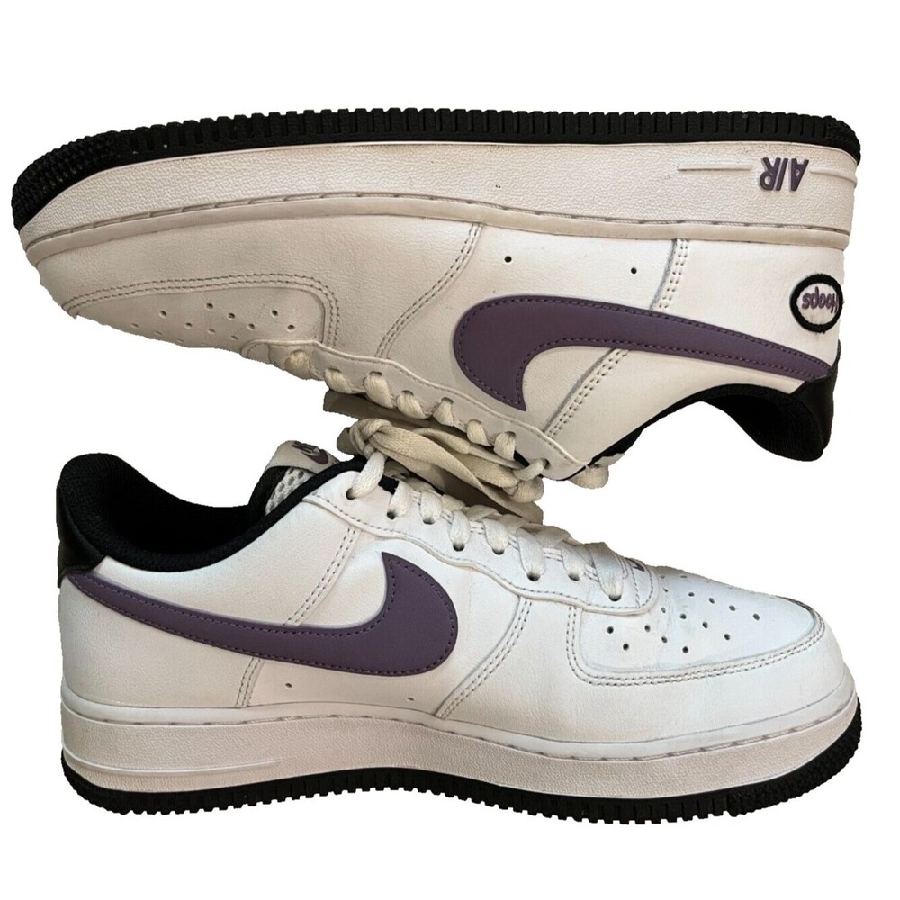 Mens Nike AIR FORCE 1 LOW 07 LV8 DH7440-100 Hoops White Canyon Purple Shoes sz 8